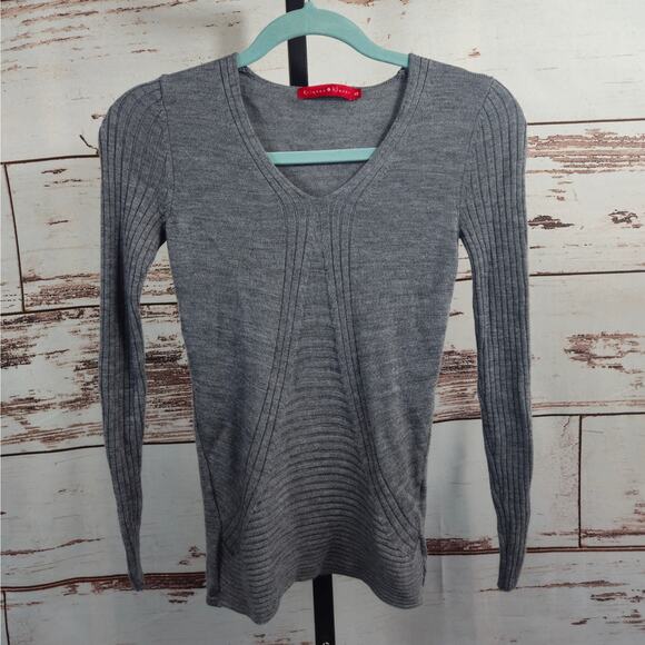 Krimson Klover 100% Wool Sweater Grey Size XS - Picture 1 of 6